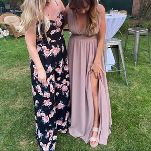 Heavenly Hues Taupe Maxi Dress